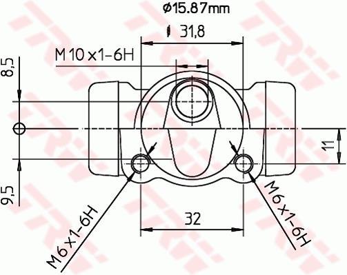 Cylindre de roue TRW BWB139
