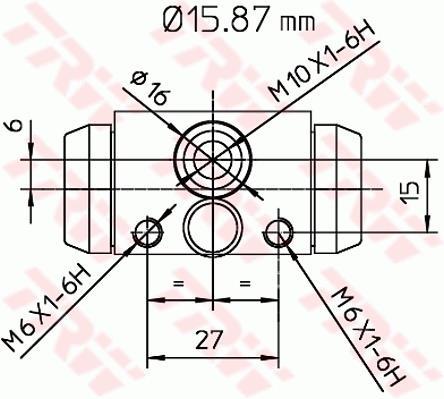 Cylindre de roue TRW ref. BWB170