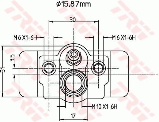 Cylindre de roue TRW ref. BWB174