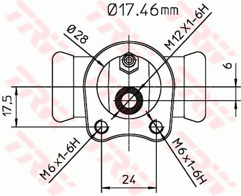 Cylindre de roue TRW ref. BWC112