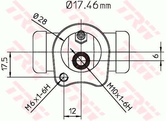 Cylindre de roue TRW ref. BWC115