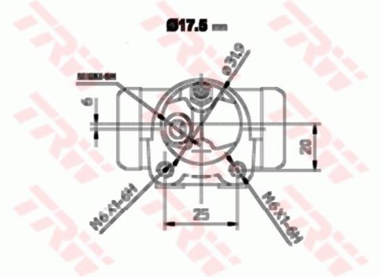 Cylindre de roue TRW ref. BWC152