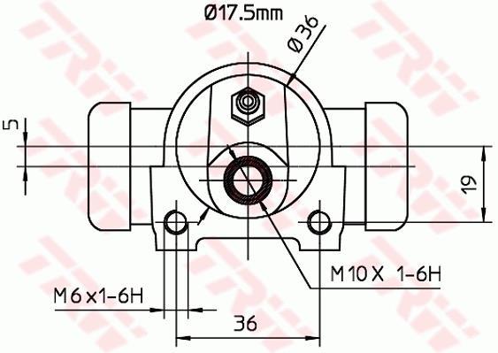 Cylindre de roue TRW ref. BWC156
