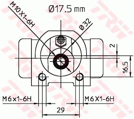 Cylindre de roue TRW ref. BWC227