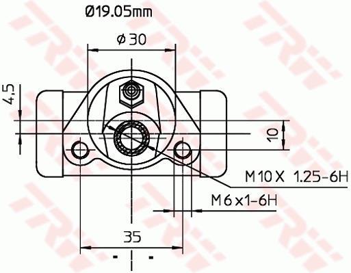 Cylindre de roue TRW ref. BWD103