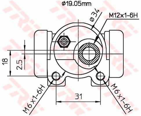 Cylindre de roue TRW ref. BWD123