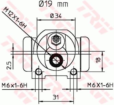 Cylindre de roue TRW ref. BWD126