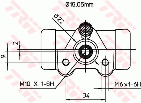 Cylindre de roue TRW ref. BWD127