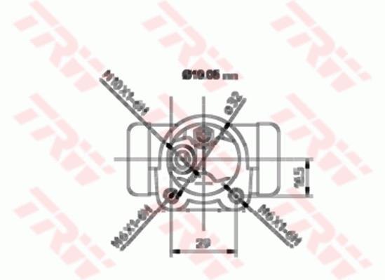 Cylindre de roue TRW ref. BWD132