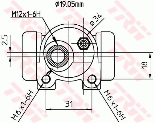Cylindre de roue TRW ref. BWD134