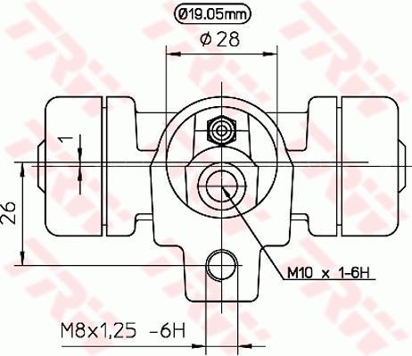 Cylindre de roue TRW ref. BWD138