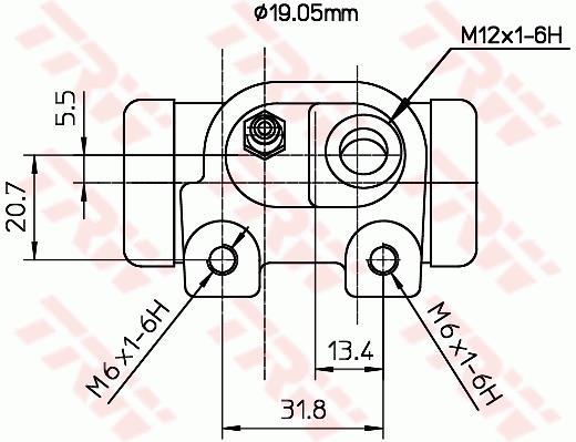Cylindre de roue TRW ref. BWD181