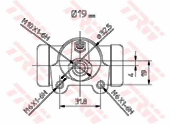Cylindre de roue TRW ref. BWD183