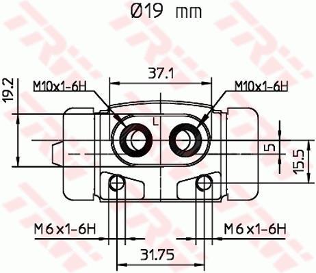 Cylindre de roue TRW ref. BWD188