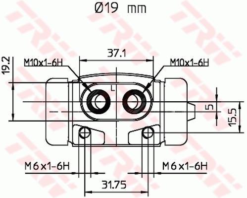Cylindre de roue TRW ref. BWD189