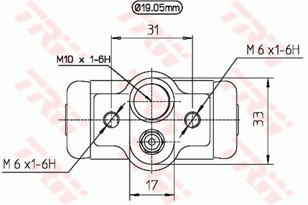 Cylindre de roue TRW ref. BWD229
