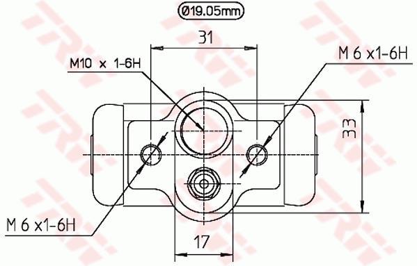 Cylindre de roue TRW ref. BWD230
