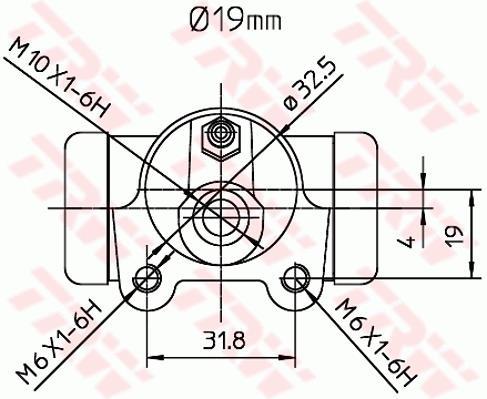 Cylindre de roue TRW ref. BWD260