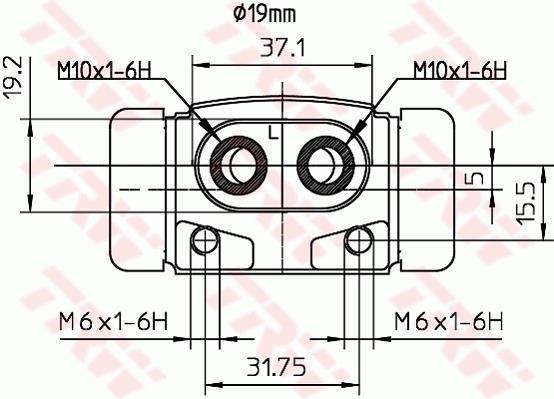 Cylindre de roue TRW ref. BWD293