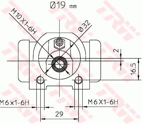 Cylindre de roue TRW ref. BWD302