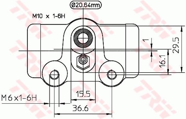 Cylindre de roue TRW ref. BWF122