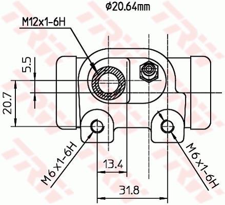 Cylindre de roue TRW ref. BWF125