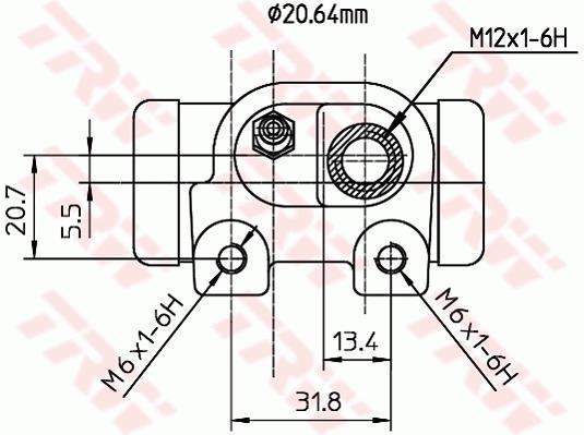 Cylindre de roue TRW ref. BWF126