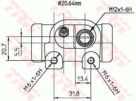 Cylindre de roue TRW ref. BWF128