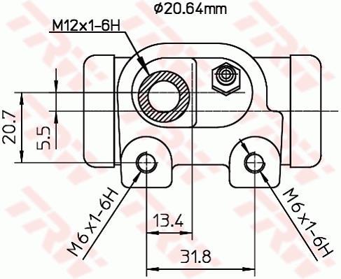 Cylindre de roue TRW ref. BWF129