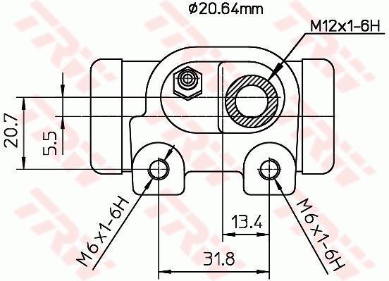 Cylindre de roue TRW ref. BWF130