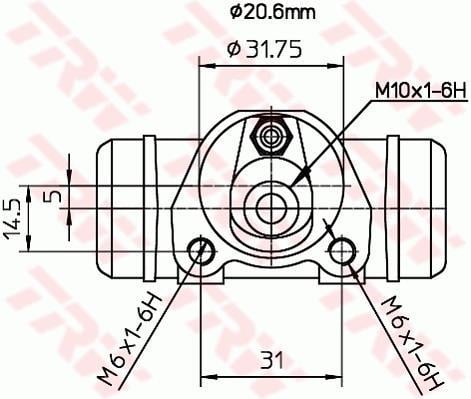 Cylindre de roue TRW ref. BWF136