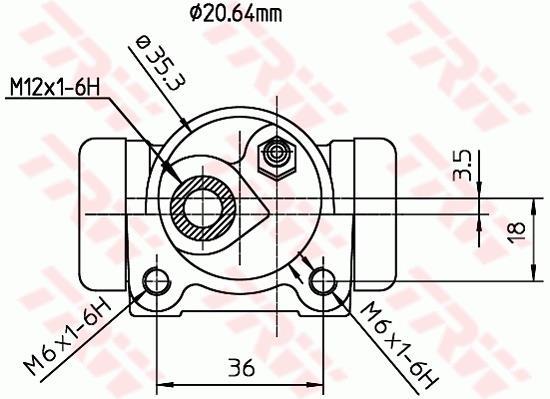 Cylindre de roue TRW ref. BWF152