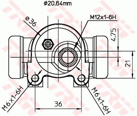 Cylindre de roue TRW ref. BWF154