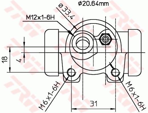 Cylindre de roue TRW ref. BWF155