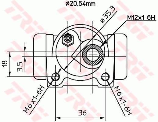 Cylindre de roue TRW ref. BWF158