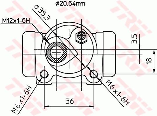 Cylindre de roue TRW ref. BWF159