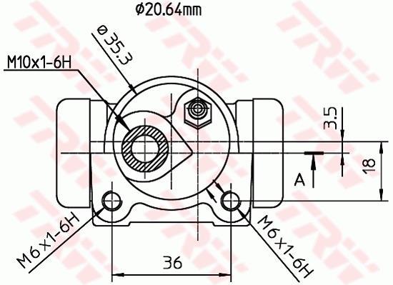 Cylindre de roue TRW ref. BWF160
