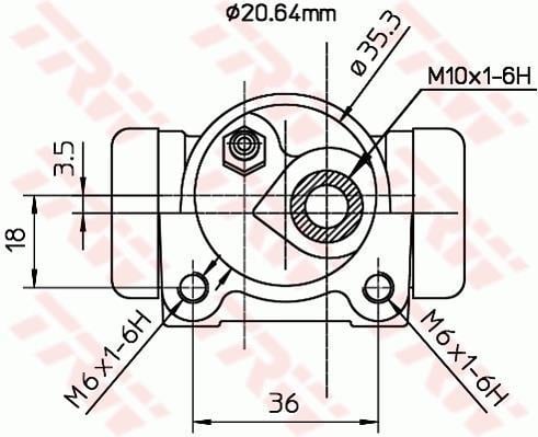 Cylindre de roue TRW ref. BWF161