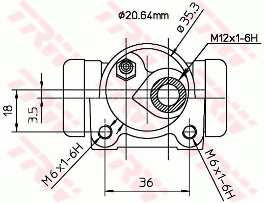 Cylindre de roue TRW ref. BWF167