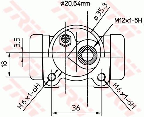 Cylindre de roue TRW ref. BWF169