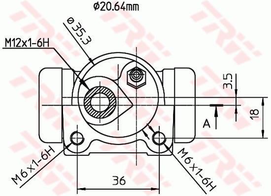 Cylindre de roue TRW ref. BWF170
