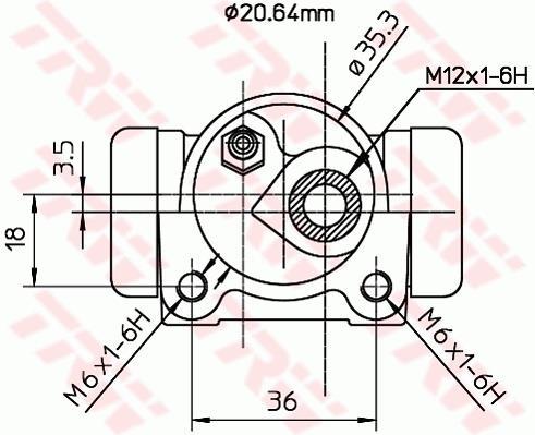 Cylindre de roue TRW ref. BWF171