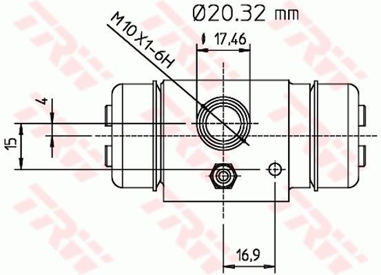 Cylindre de roue TRW ref. BWF196