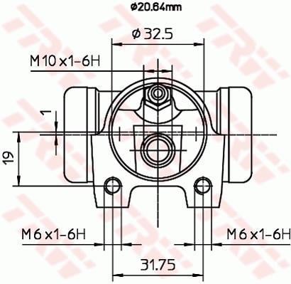 Cylindre de roue TRW ref. BWF245