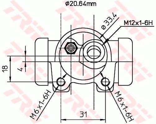 Cylindre de roue TRW ref. BWF250