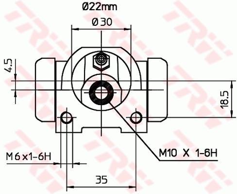 Cylindre de roue TRW ref. BWF253