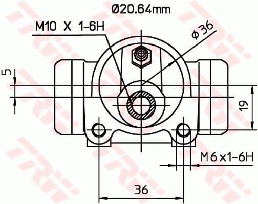 Cylindre de roue TRW ref. BWF254