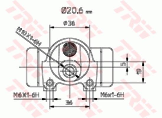 Cylindre de roue TRW ref. BWF265