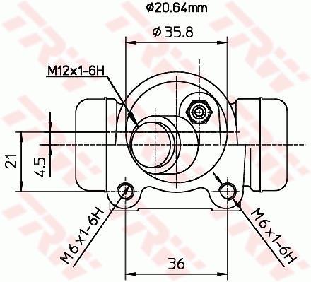Cylindre de roue TRW ref. BWF280
