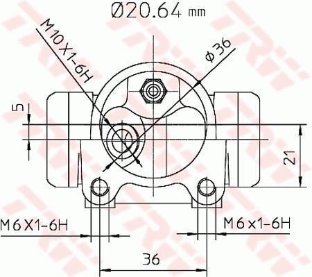Cylindre de roue TRW ref. BWF282
